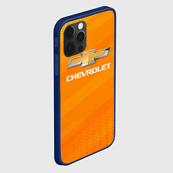 Чехол для iPhone 12 Pro Chevrolet абстракция, цвет: 3D-тёмно-синий — фото 2