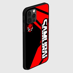 Чехол для iPhone 12 Pro Cyberpunk 2077 - Надпись Samurai, цвет: 3D-черный — фото 2
