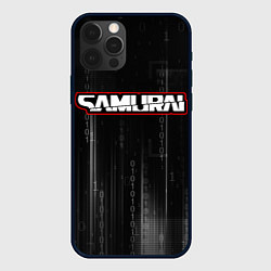 Чехол для iPhone 12 Pro Samurai - Киберпанк - Двоичный код, цвет: 3D-черный