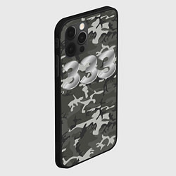 Чехол для iPhone 12 Pro Камуфляж 333, цвет: 3D-черный — фото 2