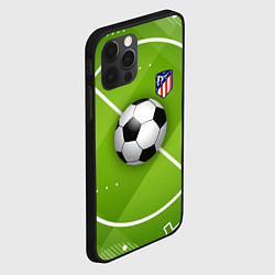 Чехол для iPhone 12 Pro Atletico madrid Мяч, цвет: 3D-черный — фото 2