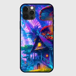 Чехол для iPhone 12 Pro Неоновая страна, цвет: 3D-черный