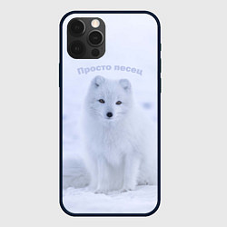 Чехол для iPhone 12 Pro Просто песец на снегу, цвет: 3D-черный