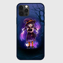 Чехол для iPhone 12 Pro Ведьма-малолетка с котами - Halloween, цвет: 3D-черный