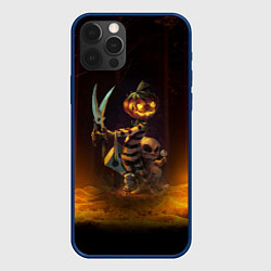 Чехол для iPhone 12 Pro Пугало с ножницами - Halloween, цвет: 3D-тёмно-синий