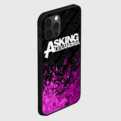 Чехол для iPhone 12 Pro Asking Alexandria rock legends: символ сверху, цвет: 3D-черный — фото 2