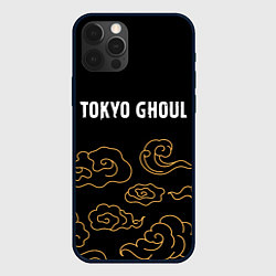 Чехол для iPhone 12 Pro Tokyo Ghoul anime clouds, цвет: 3D-черный