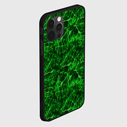 Чехол для iPhone 12 Pro Зелёный лёд - текстура, цвет: 3D-черный — фото 2