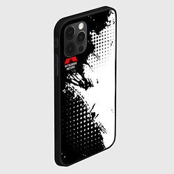 Чехол для iPhone 12 Pro Mitsubishi - черно-белая абстракция, цвет: 3D-черный — фото 2