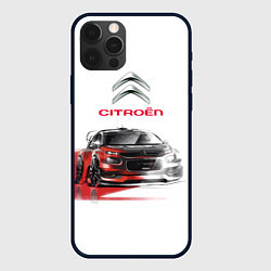 Чехол для iPhone 12 Pro Ситроен спорт - эскиз, цвет: 3D-черный