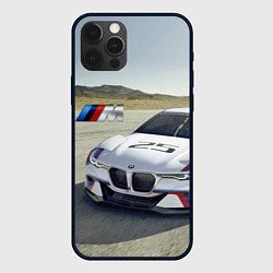 Чехол для iPhone 12 Pro Спортивная бэха на гоночной трассе, цвет: 3D-черный