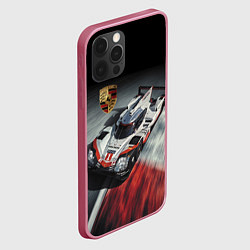 Чехол для iPhone 12 Pro Porsche - racing team - motorsport, цвет: 3D-малиновый — фото 2
