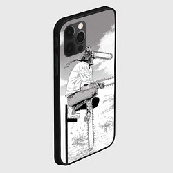 Чехол для iPhone 12 Pro Дэнжи - Человек бензопила, цвет: 3D-черный — фото 2