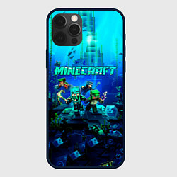 Чехол для iPhone 12 Pro Minecraft water, цвет: 3D-черный