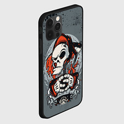 Чехол для iPhone 12 Pro Slipknot Скелет, цвет: 3D-черный — фото 2