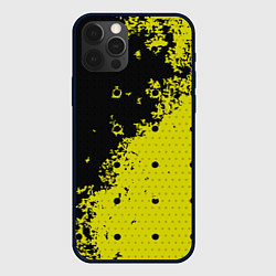 Чехол для iPhone 12 Pro Black & Yellow, цвет: 3D-черный