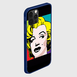 Чехол для iPhone 12 Pro Ретро портрет Мэрилин Монро, цвет: 3D-тёмно-синий — фото 2