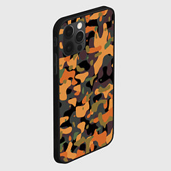 Чехол для iPhone 12 Pro Камуфляж осенний лес, цвет: 3D-черный — фото 2