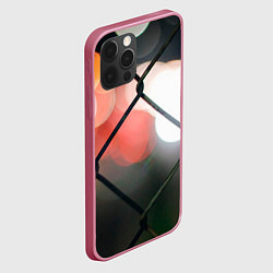 Чехол для iPhone 12 Pro Сетка на фоне боке, цвет: 3D-малиновый — фото 2