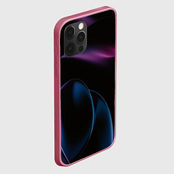 Чехол для iPhone 12 Pro Абстрактные фиолетовые волны, цвет: 3D-малиновый — фото 2