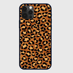 Чехол для iPhone 12 Pro Леопардовый цвет, цвет: 3D-черный