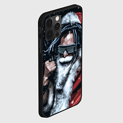 Чехол для iPhone 12 Pro Cool Santa Rastaman, цвет: 3D-черный — фото 2