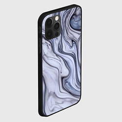 Чехол для iPhone 12 Pro Чёрная акварель, цвет: 3D-черный — фото 2