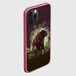 Чехол для iPhone 12 Pro Сила медведя, цвет: 3D-малиновый — фото 2