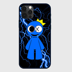 Чехол для iPhone 12 Pro Радужные друзья Синий молния, цвет: 3D-черный