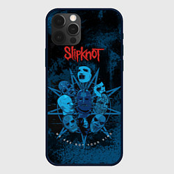Чехол для iPhone 12 Pro Slipknot blue, цвет: 3D-черный