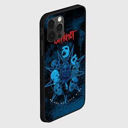 Чехол для iPhone 12 Pro Slipknot blue, цвет: 3D-черный — фото 2