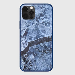 Чехол для iPhone 12 Pro Лёд - зимняя текстура, цвет: 3D-тёмно-синий