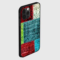 Чехол для iPhone 12 Pro Patchwork - art, цвет: 3D-черный — фото 2