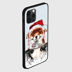 Чехол для iPhone 12 Pro Merry Christmas foxy, цвет: 3D-черный — фото 2