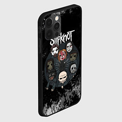 Чехол для iPhone 12 Pro Black slipknot, цвет: 3D-черный — фото 2