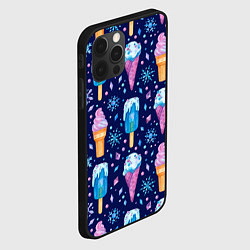 Чехол для iPhone 12 Pro Новогоднее мороженое, цвет: 3D-черный — фото 2
