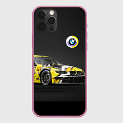 Чехол для iPhone 12 Pro BMW Motorsport - Racing team, цвет: 3D-малиновый