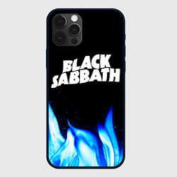 Чехол для iPhone 12 Pro Black Sabbath blue fire, цвет: 3D-черный