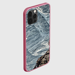 Чехол для iPhone 12 Pro Море и гора, цвет: 3D-малиновый — фото 2