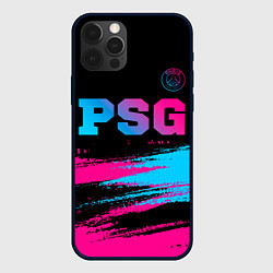 Чехол для iPhone 12 Pro PSG - neon gradient: символ сверху, цвет: 3D-черный