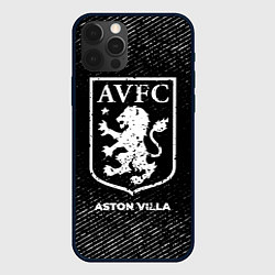 Чехол для iPhone 12 Pro Aston Villa с потертостями на темном фоне, цвет: 3D-черный