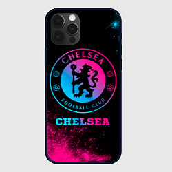 Чехол для iPhone 12 Pro Chelsea - neon gradient, цвет: 3D-черный