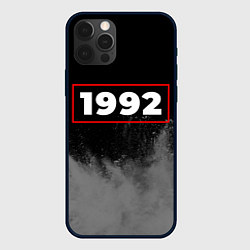 Чехол для iPhone 12 Pro 1992 - в красной рамке на темном, цвет: 3D-черный