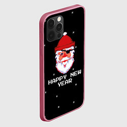 Чехол для iPhone 12 Pro Дед мороз с повязкой, цвет: 3D-малиновый — фото 2
