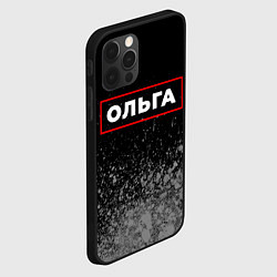 Чехол для iPhone 12 Pro Ольга - в красной рамке на темном, цвет: 3D-черный — фото 2