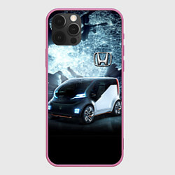 Чехол для iPhone 12 Pro Honda concept on the background of a neon world ma, цвет: 3D-малиновый