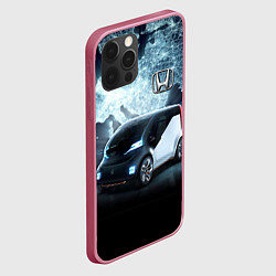 Чехол для iPhone 12 Pro Honda concept on the background of a neon world ma, цвет: 3D-малиновый — фото 2