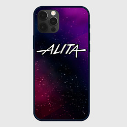 Чехол для iPhone 12 Pro Alita gradient space, цвет: 3D-черный