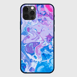 Чехол для iPhone 12 Pro Абстрактные разводы краски, цвет: 3D-черный