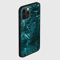 Чехол для iPhone 12 Pro Волны абстрактной воды и красок, цвет: 3D-черный — фото 2